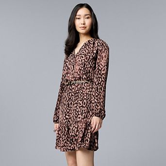 Women's Simply Vera Vera Wang Belted Shirred Mini Dress