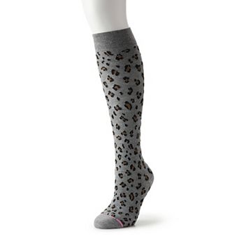 Women's Dr. Motion Leopard Print Knee High Socks