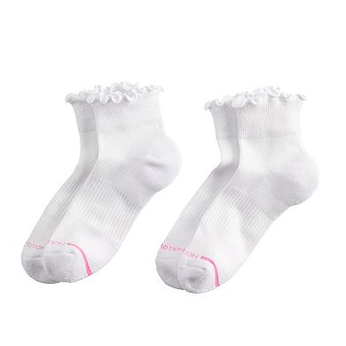 Women's Dr. Motion Lettuce Edge Mid Crew Socks 2-pk.