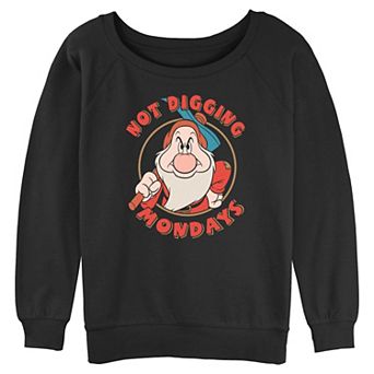 Disney's Snow White And The Seven Dwarfs Grumpy Not Digging Mondays Juniors' Graphic Pullover