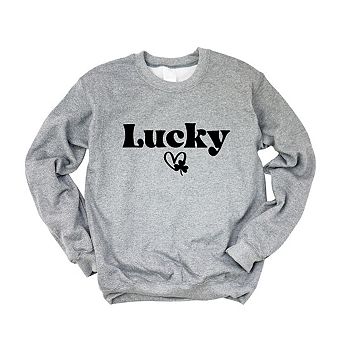 Lucky With Heart And Clover Sweatshirt