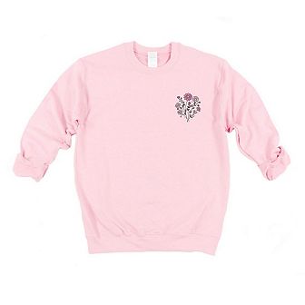 Embroidered Pink Bouquet Sweatshirt