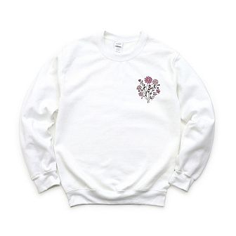 Embroidered Pink Bouquet Sweatshirt