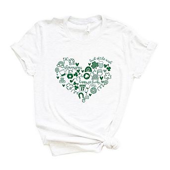 St. Patrick's Heart Short Sleeve Graphic Tee