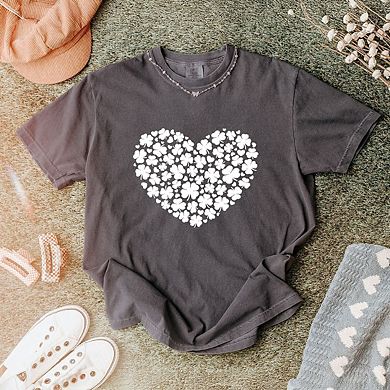 Shamrock Heart Garment Dyed Tees