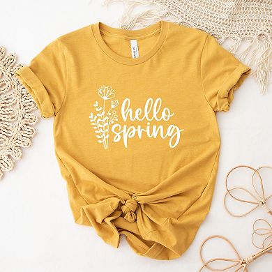 Simply Sage Market Hello Spring Flowers Short Sleeve Tee