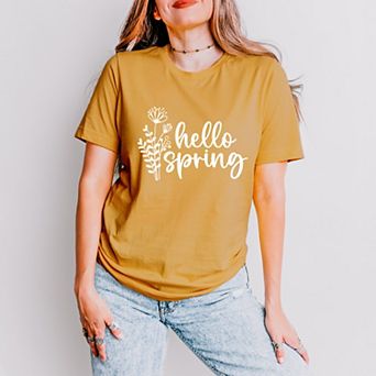 Simply Sage Market Hello Spring Flowers Short Sleeve Tee