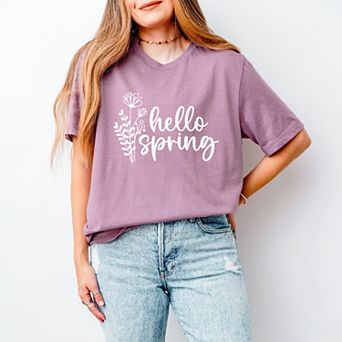 Simply Sage Market Hello Spring Flowers Short Sleeve Tee