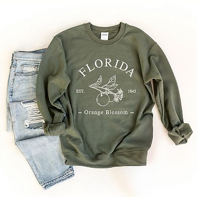 Embroidered Florida Orange Blossom M Raspberry