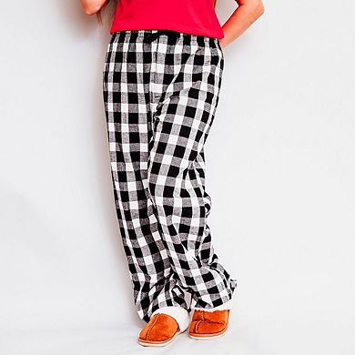 Weekend I Love You Heart Plaid Pajama Set