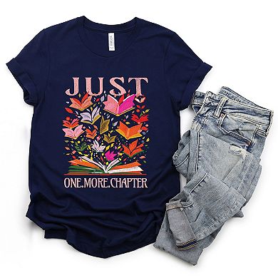 Just One More Chapter Books - Womens Short Sleeve Graphic T-Shirt