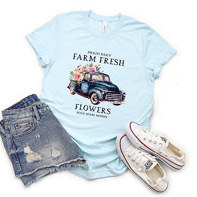 Simply Sage Market Farm Fresh Flowers Truck Short Sleeve Tee