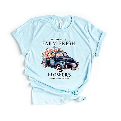 Simply Sage Market Farm Fresh Flowers Truck Short Sleeve Tee
