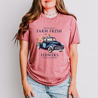 Simply Sage Market Farm Fresh Flowers Truck Short Sleeve Tee