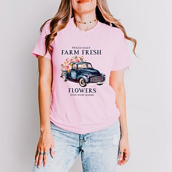 Simply Sage Market Farm Fresh Flowers Truck Short Sleeve Tee