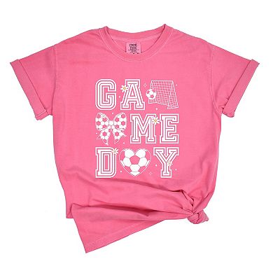 Soccer Game Day Flower XL Black