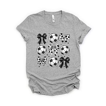 Simply Sage Market Soccer Ball Bows Short Sleeve Tee