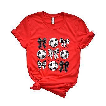 Simply Sage Market Soccer Ball Bows Short Sleeve Tee