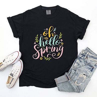 Simply Sage Market Oh Hello Spring Garment Dyed Tee