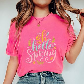 Simply Sage Market Oh Hello Spring Garment Dyed Tee