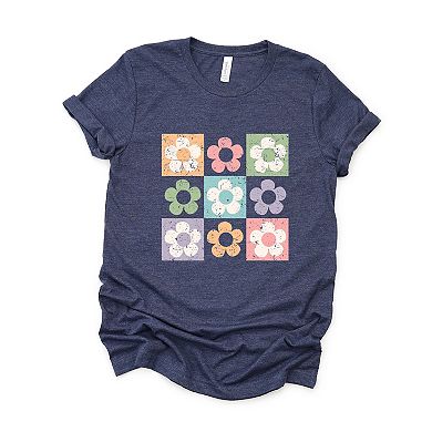 Simply Sage Market Checkered Flowers Short Sleeve Tee
