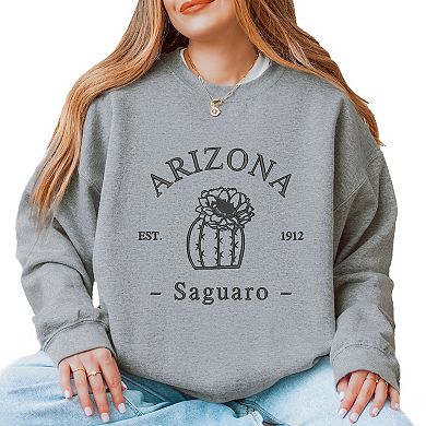 Embroidered Arizona Flower L Graphite
