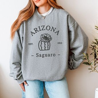 Embroidered Arizona Flower L Graphite