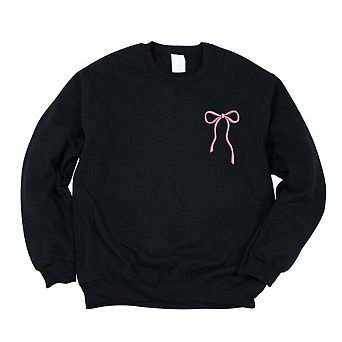 Embroidered Thin Bow Sweatshirt