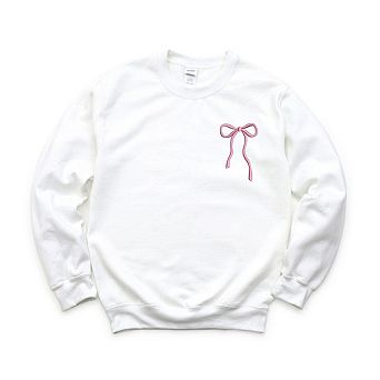 Embroidered Thin Bow Sweatshirt