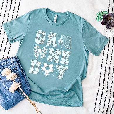 Soccer Game Day Flower S Plum