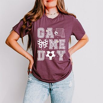 Soccer Game Day Flower S Plum