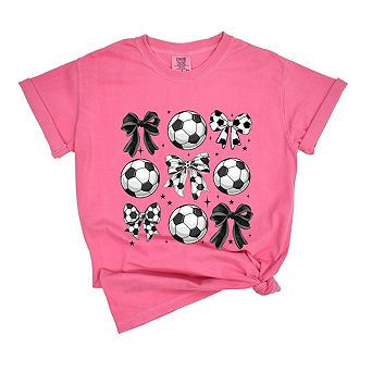 Simply Sage Market Soccer Ball Bows Garment Dyed Tee