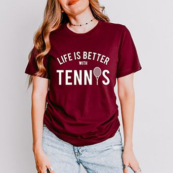 Simply Sage Market Life Is Better With Tennis Short Sleeve Tee