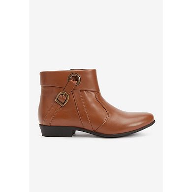 Comfortview Women's The Terri Leather Bootie