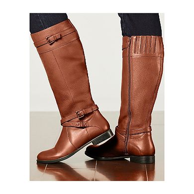 Comfortview Women's The Janis Tall Wide Calf Leather Boot