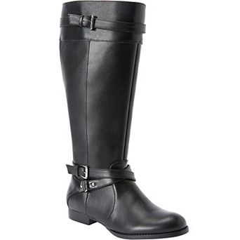 Comfortview Women's The Janis Tall Wide Calf Leather Boot