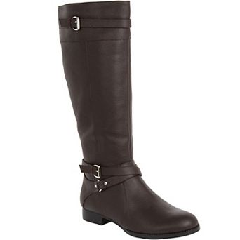 Comfortview Women's The Janis Tall Wide Calf Leather Boot