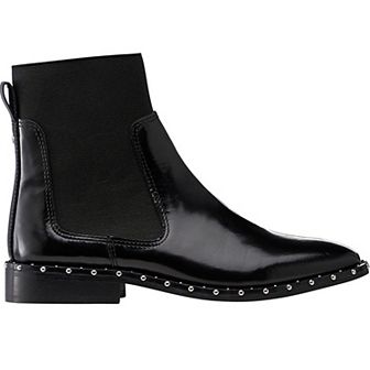 ellos Women's Patent Leather Studded Bootie