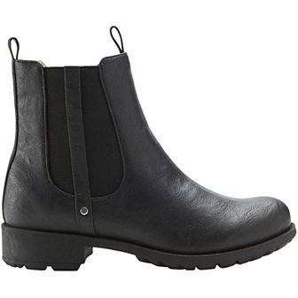ellos Women's Sherpa Lined Faux Leather Chelsea Bootie