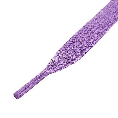 1 Pair Glitter Shiny Metallic Shimmery Flat Sneakers Shoelaces Shoe Laces Strings 51.18"