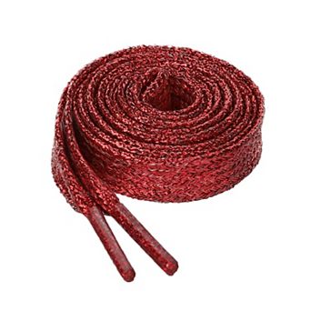 1 Pair Glitter Shiny Metallic Shimmery Flat Sneakers Shoelaces Shoe Laces Strings 51.18"