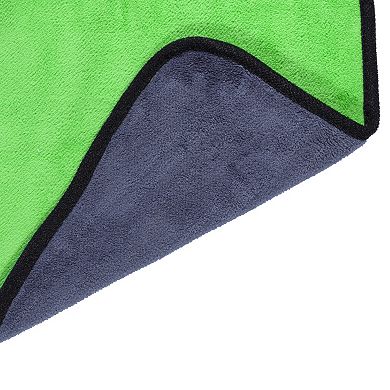 3pcs Car Drying Towel 600GSM Highly Absorbent Car Drying Cloth Gray Green 15.75"x15.75"