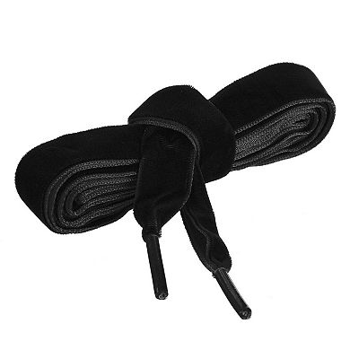 1 Pair Flat Velvet Shoelaces 0.6" Width Ribbon Shoe Laces Strings for Shoes Boots 110cm/43.31"