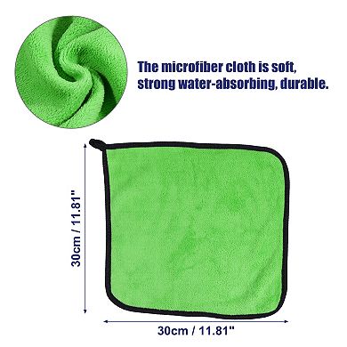 2pcs Car Drying Towel 600GSM Highly Absorbent Car Drying Cloth Gray Green 11.81"x11.81"