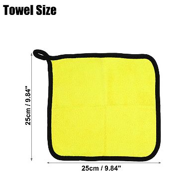 1pcs Car Drying Towel Car Cleaning Detailing Absorbent Car Drying Cloth Gray Yellow 9.84"x9.84"