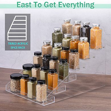 6 Tier Spice Rack Organizer,for Kitchen Countertop, Pantry, Cupboard, 12.4" x 17.91" x 9.45"