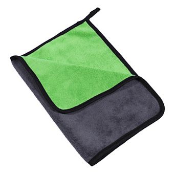 1 pc Car Drying Towel 600GSM Highly Absorbent Car Drying Cloth Gray Green 11.81"x15.75"