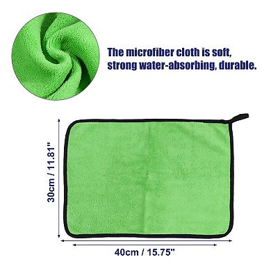 1pcs Car Drying Towel 600GSM Highly Absorbent Car Drying Cloth Gray Green 11.81"x15.75"
