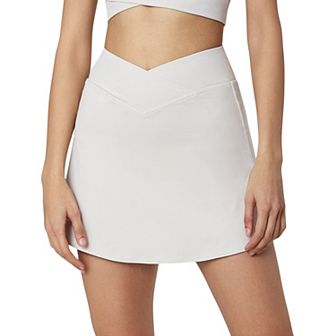 Women's High Waist Active Skirt with Crossover Waistband and Lightweight Fabric