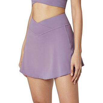 Women's High Waist Active Skirt with Crossover Waistband and Lightweight Fabric